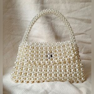 Pearl beaded handbag - handmade- from Istanbul